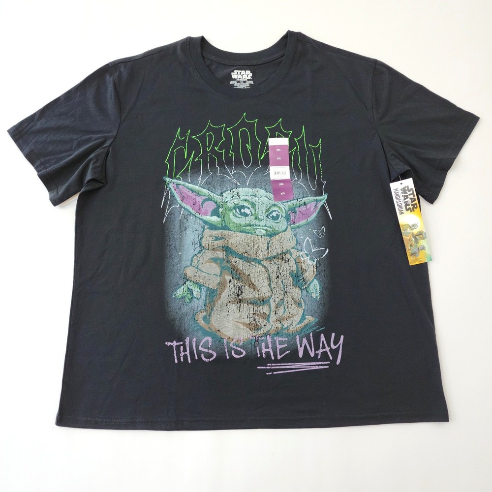 Star Wars The‎ Mandalorian Grogu This Is The Way Black T-Shirt XXL NWT LT22601SP